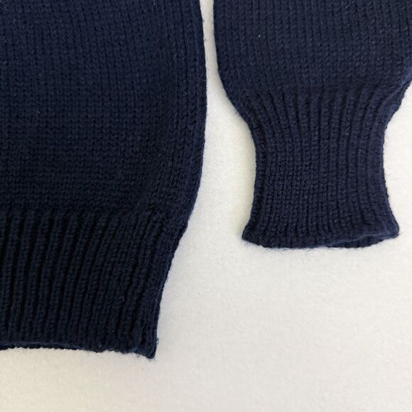 Vintage MacGregor 80s Ski Sweater Navy Skier Intarsia Knit Après Ski Retro - Picture 5 of 10